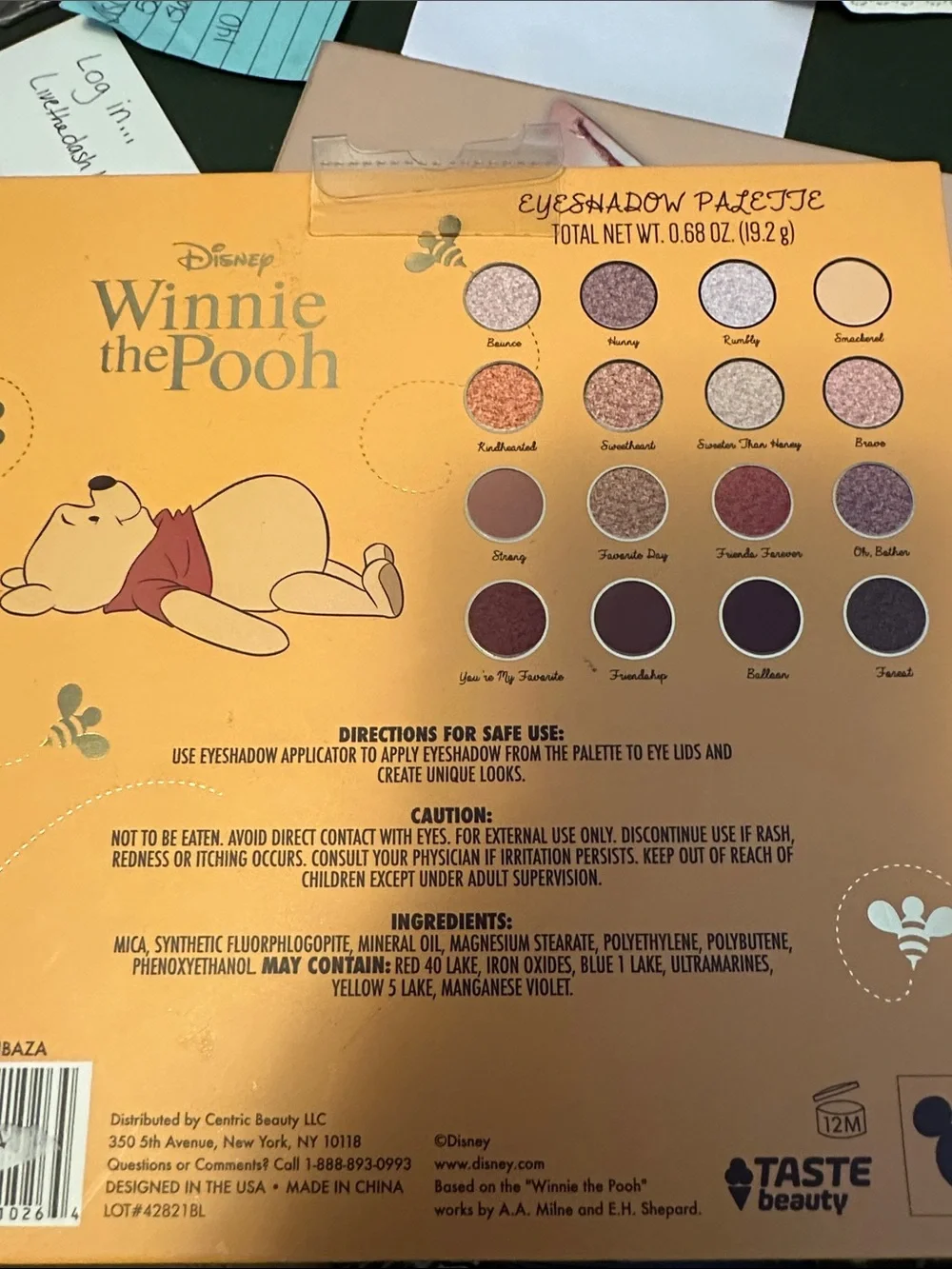 Winnie the Pooh eyeshadow palette- NEW